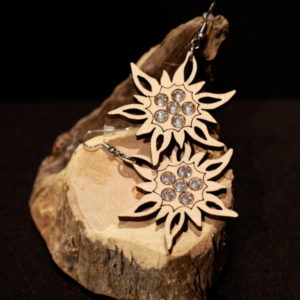 Orecchini stella alpina grande